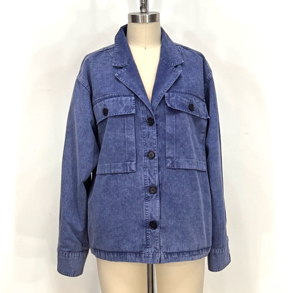 Anine Bing Jackets & Blazers - Anine Bing cotton blue lightweight oversized utility jacket. Women Size XS.
